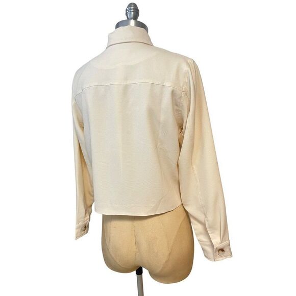 all:row Cream Big Pocket Boxy Jacket NWOT Small - Picture 3 of 4